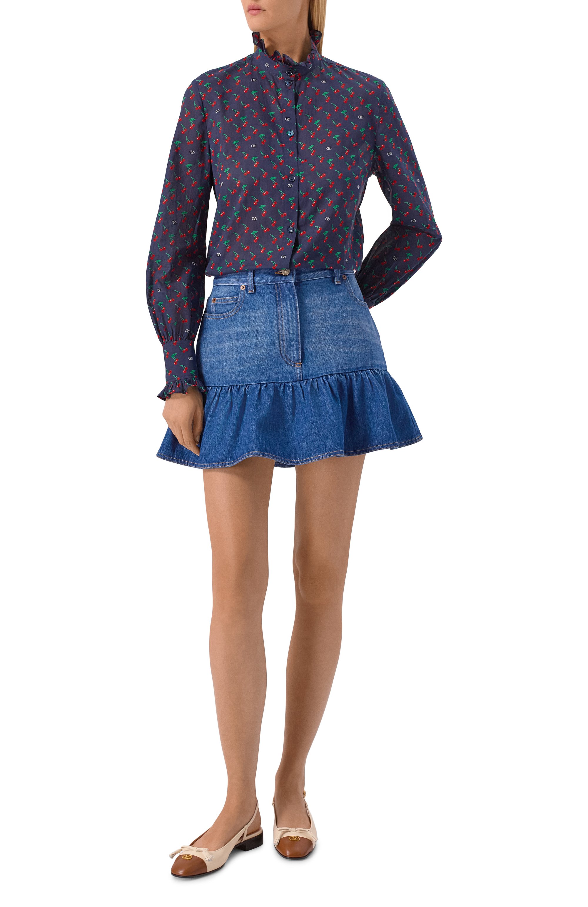 Джинсовая юбка VALENTINO, арт. 7B3DD20L/9KH, фото 2