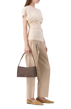 Женская сумка moore medium MICHAEL MICHAEL KORS коричневого цвета, арт. 32R5G90C6B | Фото 7 (Размер: medium; Материал: Экокожа, Канва)