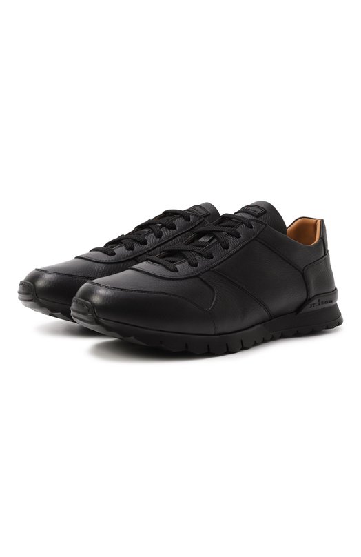 Кожаные кроссовки Kiton USSA114N0012608 Чёрный USSA114N0012608