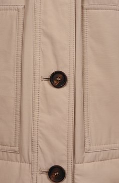 Женская куртка BRUNELLO CUCINELLI бежевого цвета, арт. MG5017829 | Фото 6 (Материал сплава: Проставлено; Материал внешний: Хлопок, Синтетический материал; Рукава: Длинные; Драгоценные камни: Проставлено; Длина (верхняя одежда): Короткие; Кросс-КТ: Куртка, Легкие; Стили: Кэжуэл)