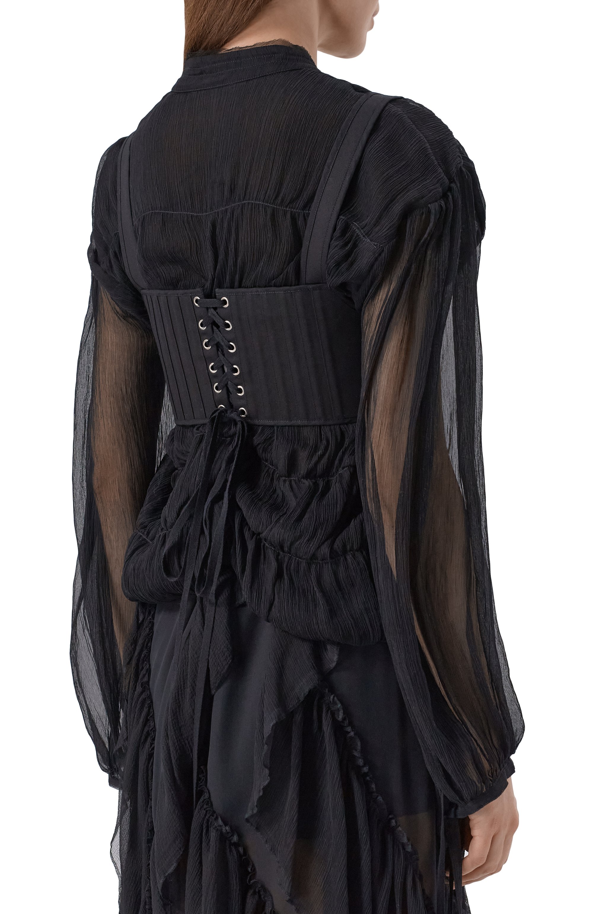 Хлопковый топ ANN DEMEULEMEESTER черного цвета по цене 78750 руб., арт. B0014031/FA709, фото 4 Хлопковый топ ANN DEMEULEMEESTER, арт. B0014031/FA709, фото 4