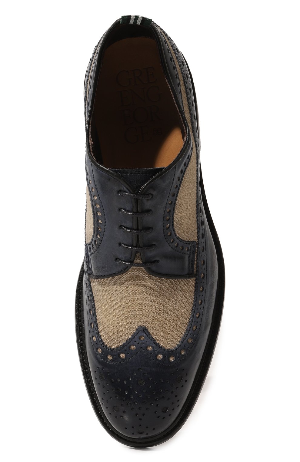 Кожаные дерби GREEN GEORGE темно-синего цвета по цене 43950 руб., арт. 2098/MAREMMA/TELA, фото 6 Кожаные дерби GREEN GEORGE, арт. 2098/MAREMMA/TELA, фото 6