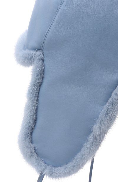 Кожаная шапка-ушанка с отделкой из норки FURLAND, арт. 0242502110174600000, фото 3