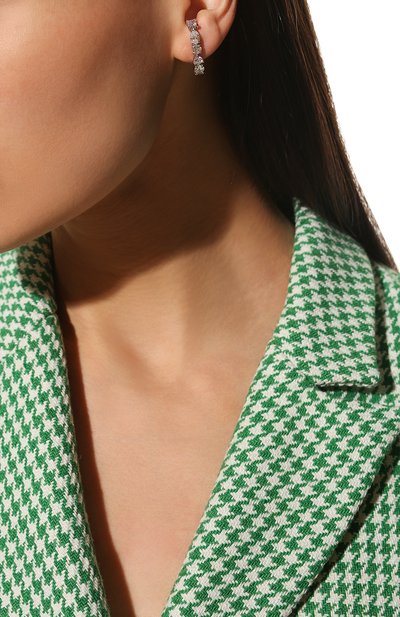 Серьги tennis deluxe mixed SWAROVSKI серебряного цвета по цене 14500 руб., арт. 5563322, фото 2 Серьги tennis deluxe mixed SWAROVSKI, арт. 5563322, фото 2