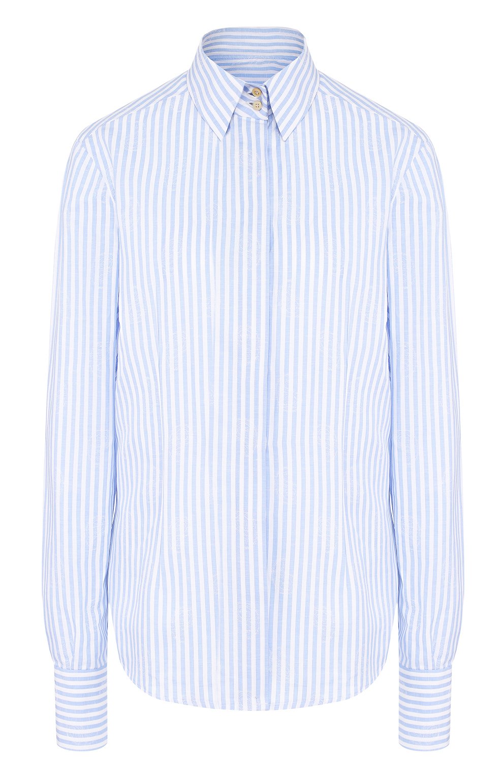 Рубашка из хлопка и льна KITON, арт. D40415H06350, фото 1