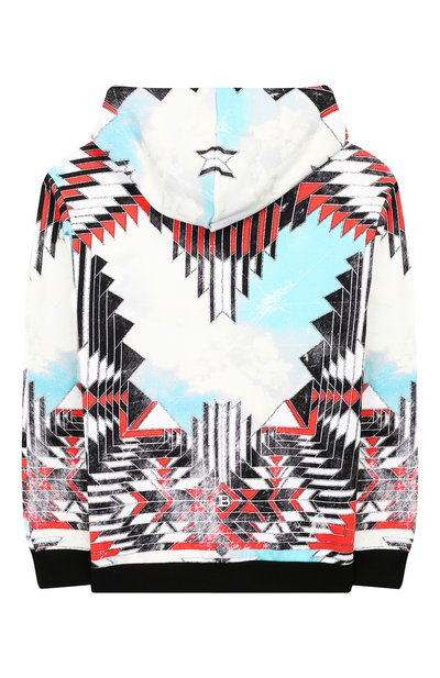 Хлопковое худи BALMAIN разноцветного цвета по цене 48350 руб., арт. 6M4730/MX120/4-10, фото 2 Хлопковое худи BALMAIN, арт. 6M4730/MX120/4-10, фото 2