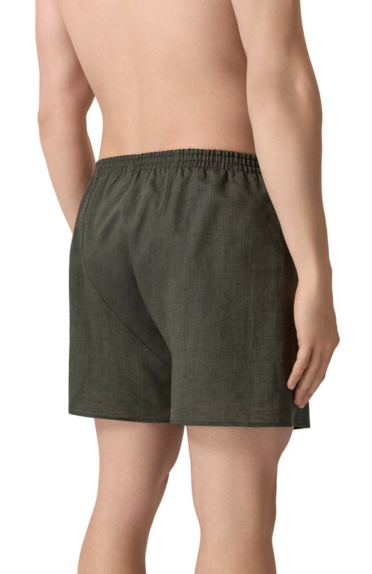 Боксеры изо льна и хлопка Zimmerli 75101 Зелёный  75101 Фото 3