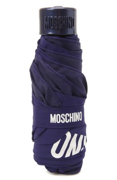 Женский складной зонт MOSCHINO синего цвета, арт. 8042-SUPERMINI | Фото 4 (Материал: Металл, Текстиль, Синтетический материал; Материал сплава: Проставлено; Нос: Не проставлено)