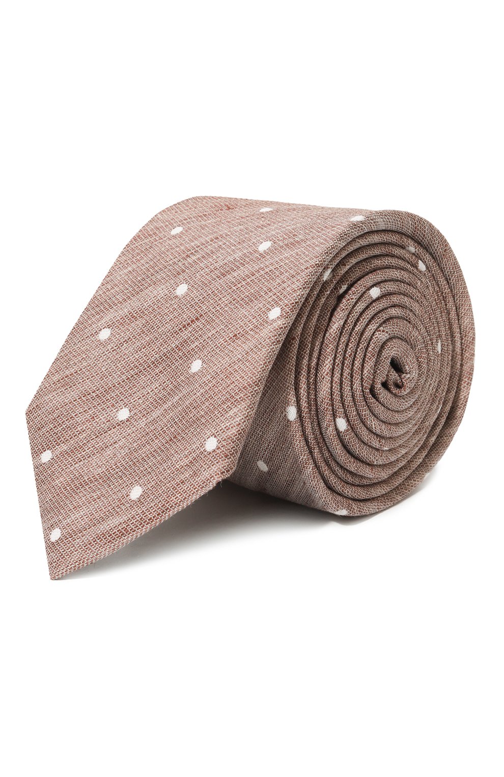 Галстук изо льна и хлопка ALTEA темно-бежевого цвета по цене 7760 руб., арт. 2314816, фото 1 Галстук изо льна и хлопка ALTEA, арт. 2314816, фото 1