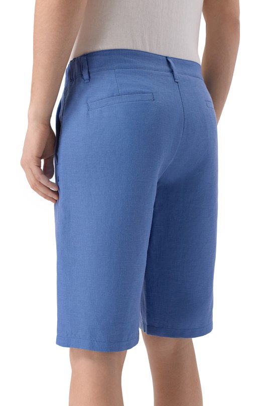 Шорты изо льна и шелка Zilli CS802BM0850VZC000 Голубой  CS802BM0850VZC000 Фото 4