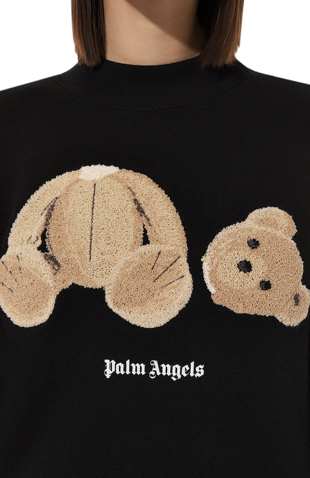 Хлопковый свитшот PALM ANGELS, арт. PWBA016C99FLE0021060, фото 5