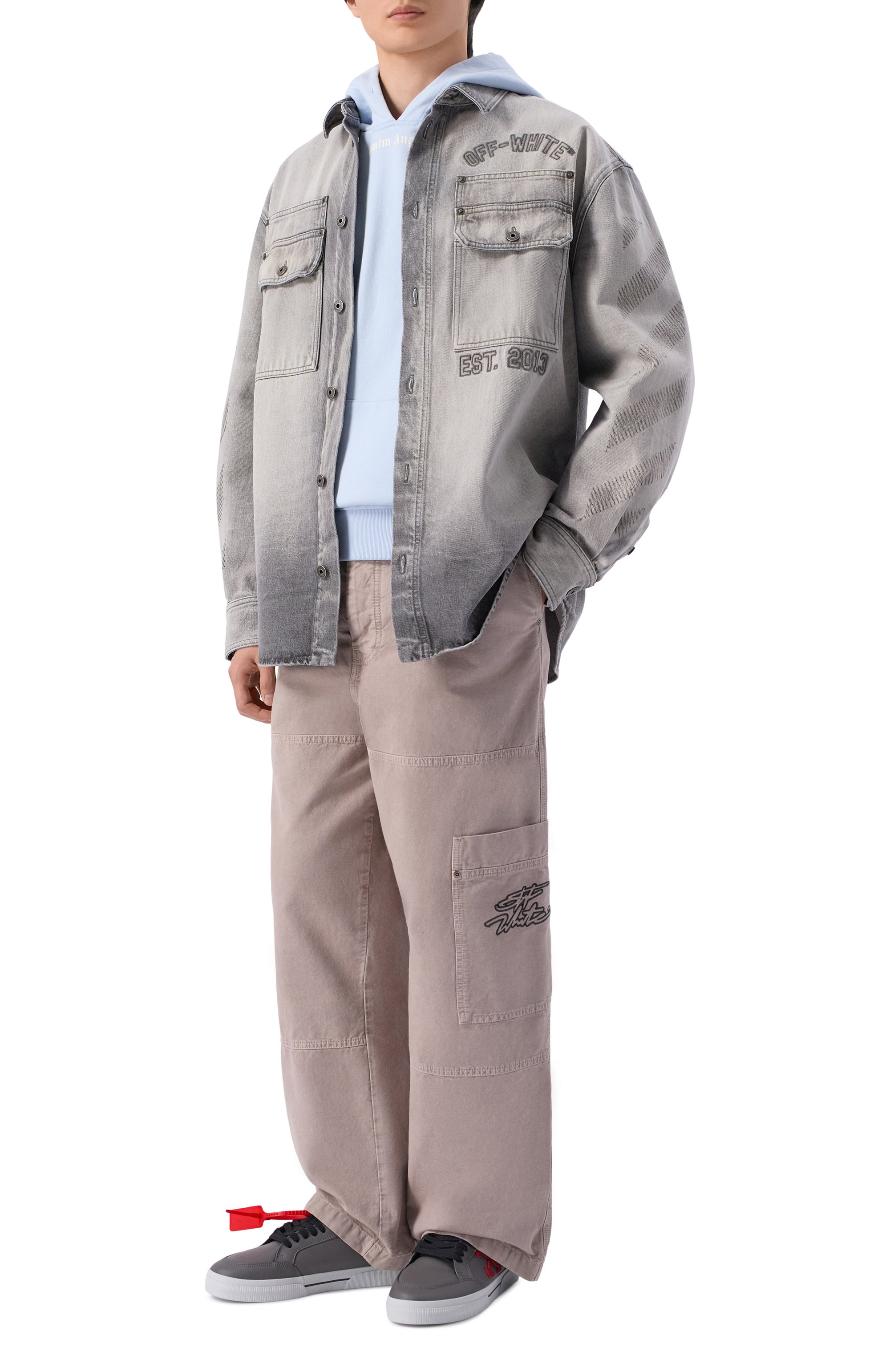 Кожаные кеды vulc OFF-WHITE, арт. 0MIA293S26LEA001, фото 2