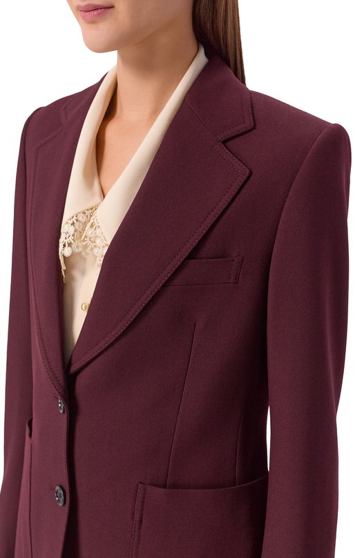 Шерстяной жакет Chloé CH26SVE75164 Фиолетовый  CH26SVE75164 Фото 5