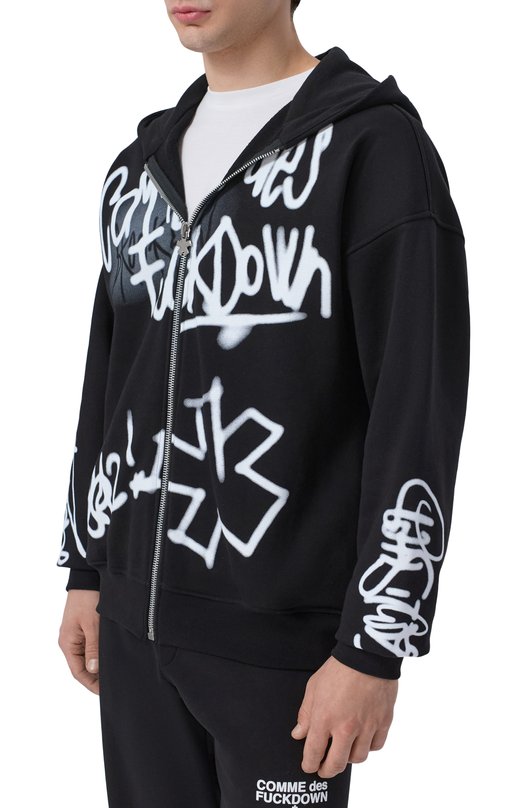 Хлопковая толстовка Comme des Fuckdown CFABM01943 Чёрный  CFABM01943 Фото 3