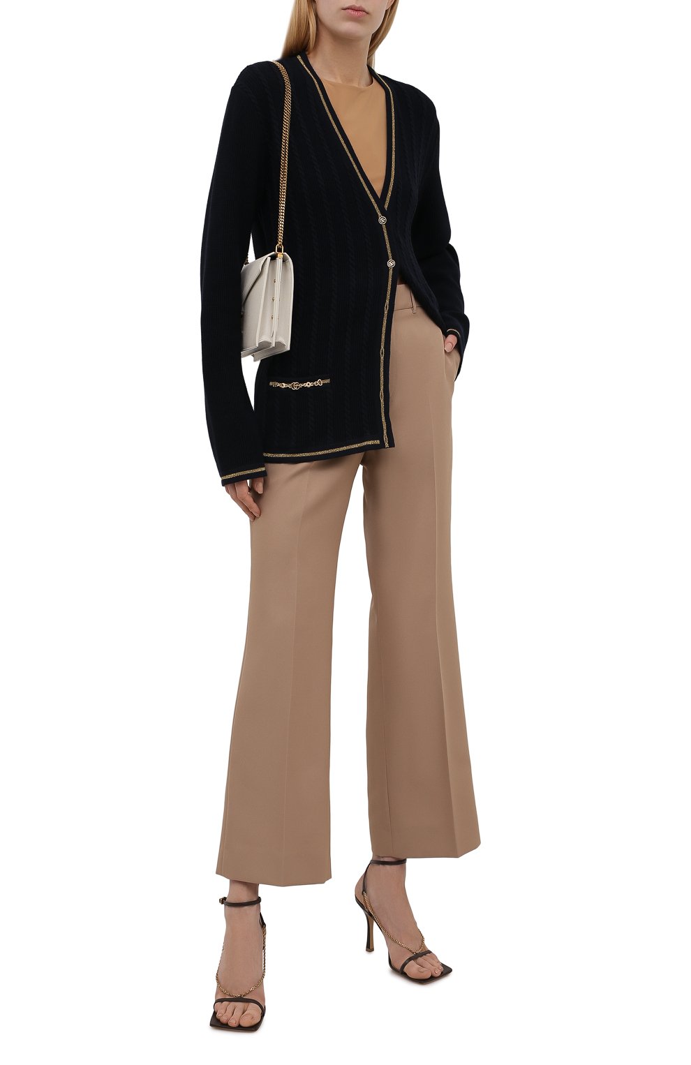 Брюки GUCCI бежевого цвета по цене 93600 руб., арт. 661739/Z713C, фото 2 Брюки GUCCI, арт. 661739/Z713C, фото 2