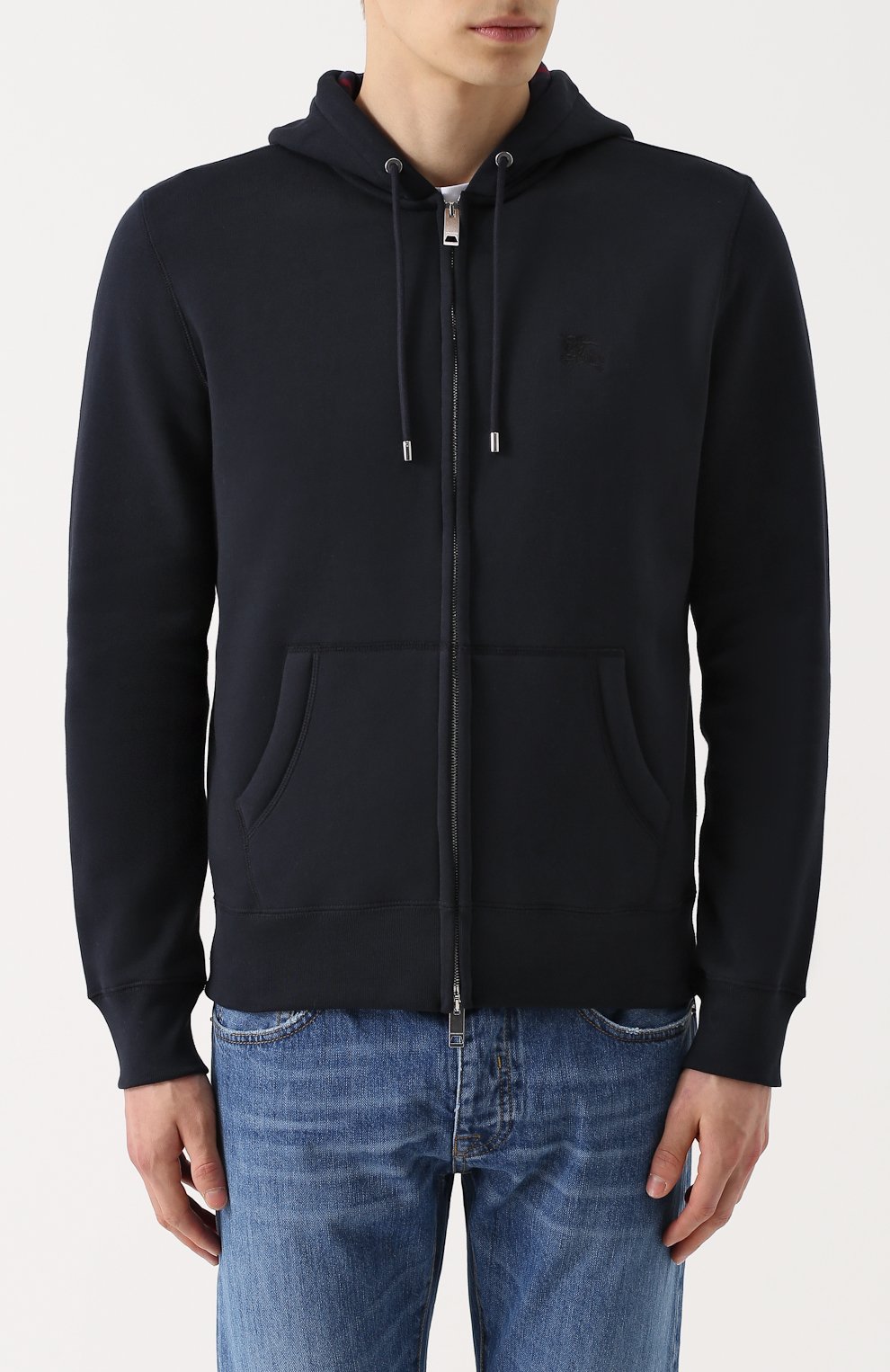 Хлопковая толстовка на молнии с капюшоном BURBERRY, арт. 4050243, фото 3