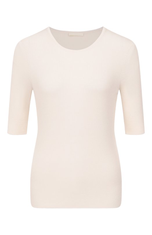 Пуловер из шерсти и шелка 12 STOREEZ 135424 Кремовый 135424