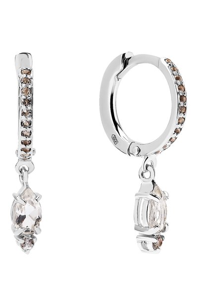 Серьги с белым топазом MOONKA, арт. ec-erp-tpz, фото 1