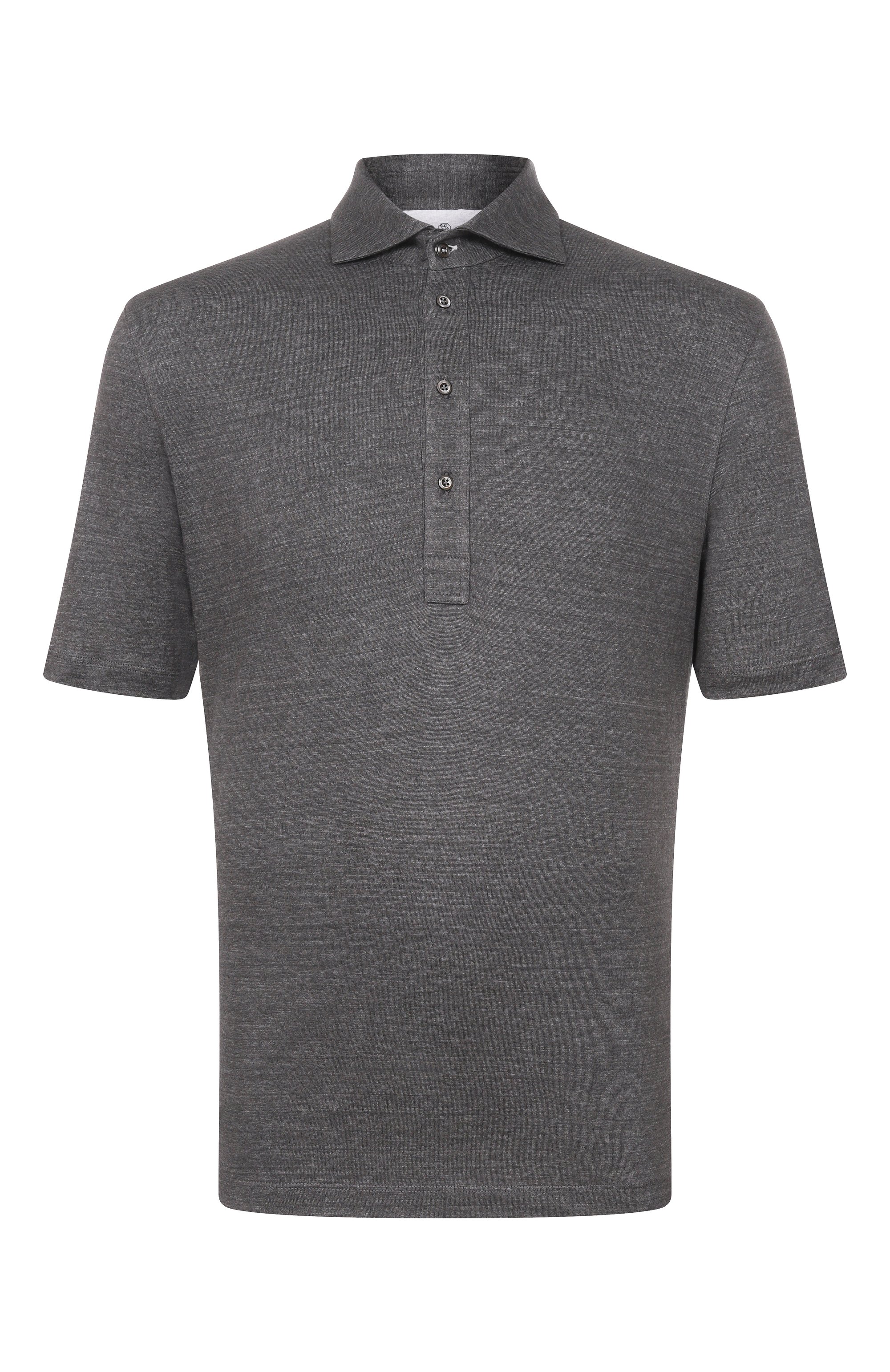 Поло изо льна и хлопка BRUNELLO CUCINELLI, арт. MR8273915, фото 1
