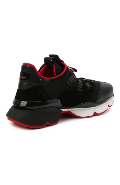 Комбинированные кроссовки runner donna CHRISTIAN LOUBOUTIN, арт. 3191573/RED RUNNER D0NNA FLAT, фото 4