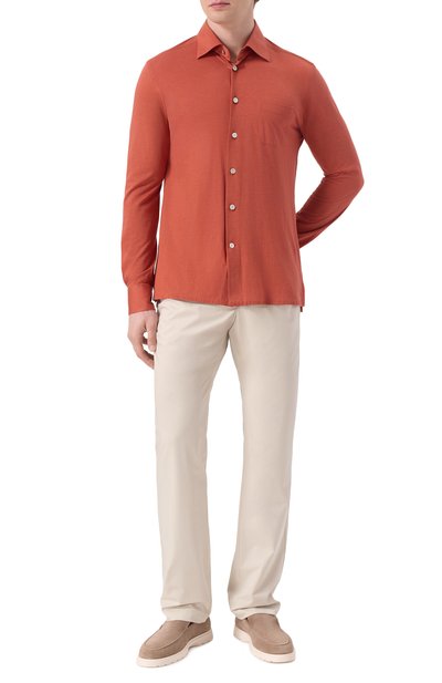 Рубашка из лиоцелла и хлопка KITON, арт. UMCNERH0924213, фото 2