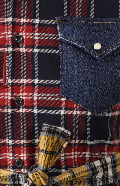 Хлопковое платье DSQUARED2 разноцветного цвета по цене 104000 руб., арт. S75CV0088/S48113, фото 5 Хлопковое платье DSQUARED2, арт. S75CV0088/S48113, фото 5