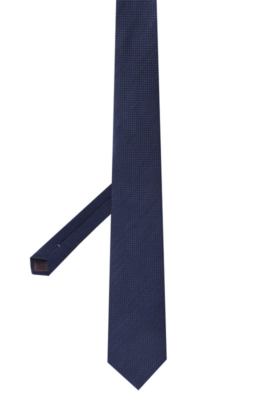 Галстук из шелка и льна Canali 18/HJ04592 Синий  18/HJ04592 Фото 3
