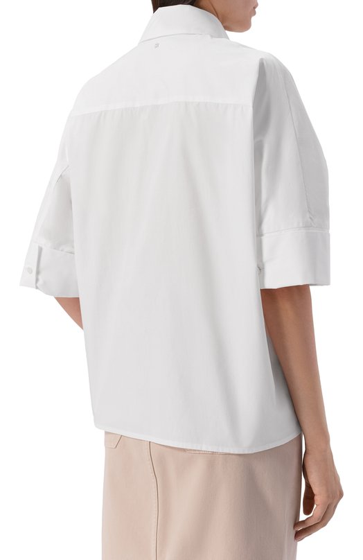 Хлопковая рубашка Lorena Antoniazzi P2651CA26A/4222 Белый  P2651CA26A/4222 Фото 4