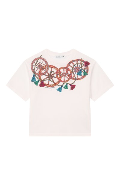 Хлопковая футболка DOLCE & GABBANA, арт. L5JTNL/G7P5Y_001