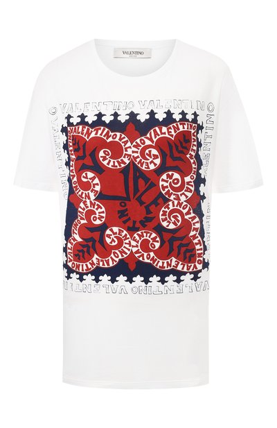 Женская хлопковая футболка VALENTINO, арт. RB3MG00VGBT