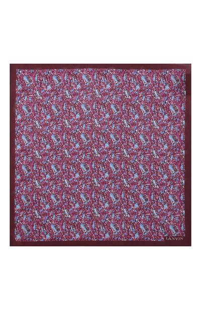 Шелковый носовой платок LANVIN бордового цвета по цене 8395 руб., арт. 2406/HANDKERCHIEF, фото 2 Шелковый носовой платок LANVIN, арт. 2406/HANDKERCHIEF, фото 2