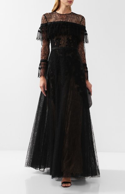Кружевное платье-макси с оборками ZUHAIR MURAD, арт. DRP18022/NFLA001, фото 2