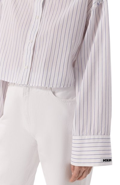 Хлопковая рубашка KSUBI белого цвета по цене 23150 руб., арт. WSP25SH004, фото 5 Хлопковая рубашка KSUBI, арт. WSP25SH004, фото 5