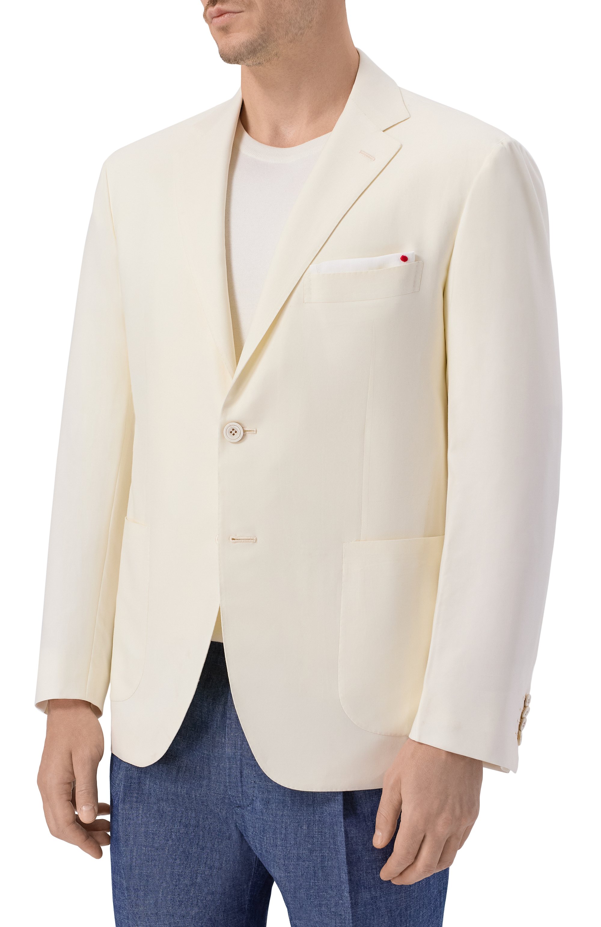 Шерстяной пиджак KITON кремового цвета по цене 842000 руб., арт. UG81K0614G, фото 3 Шерстяной пиджак KITON, арт. UG81K0614G, фото 3