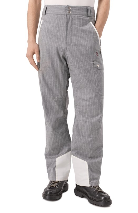 Шерстяные брюки Brunello Cucinelli M421MKP05 Серый  M421MKP05 Фото 3