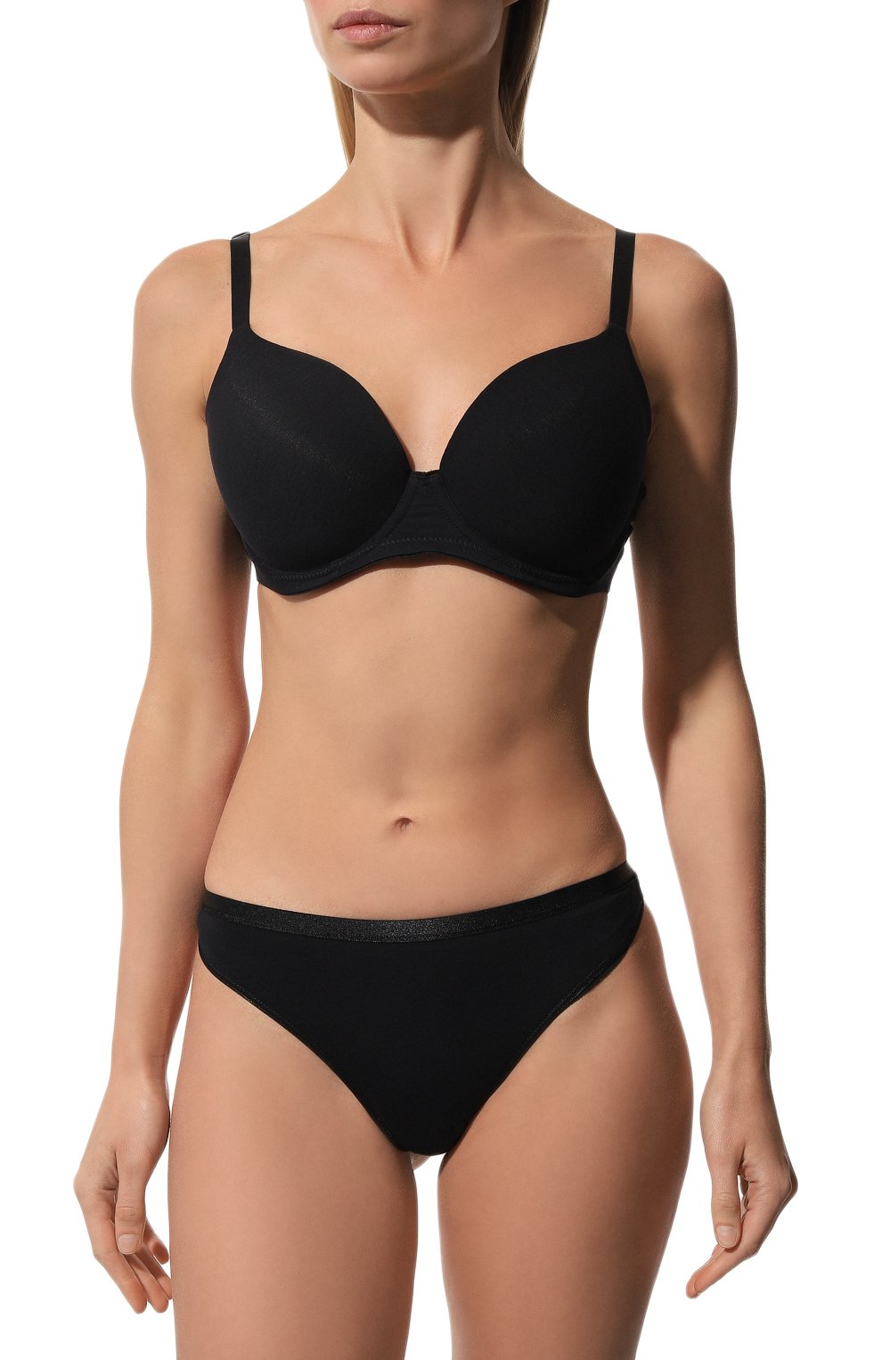 Хлопковые трусы-танга HANRO черного цвета по цене 4750 руб., арт. 071402, фото 2 Хлопковые трусы-танга HANRO, арт. 071402, фото 2