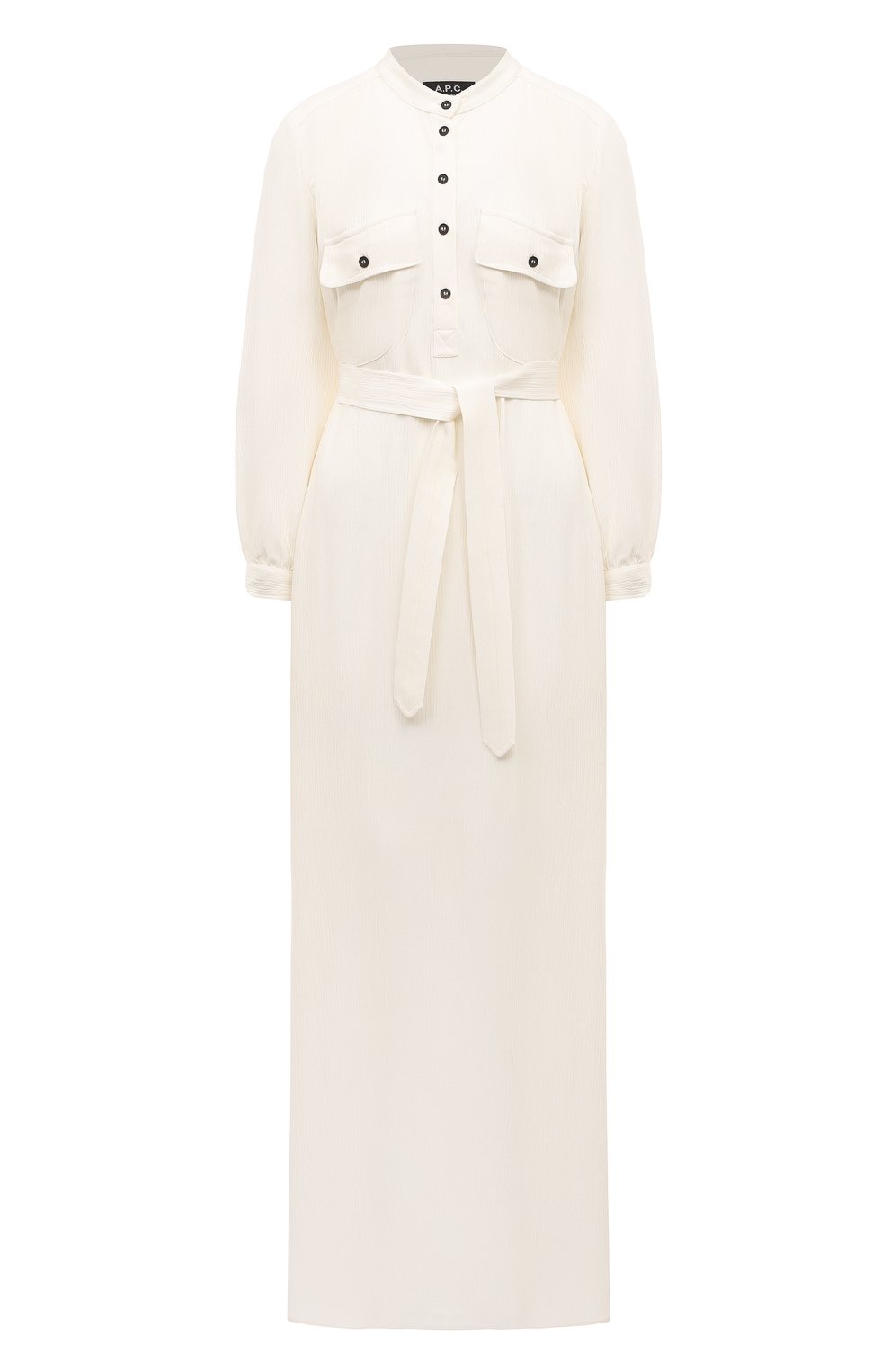 Платье из вискозы A.P.C. белого цвета по цене 46850 руб., арт. VIAKL-F35067, фото 1 Платье из вискозы A.P.C., арт. VIAKL-F35067, фото 1