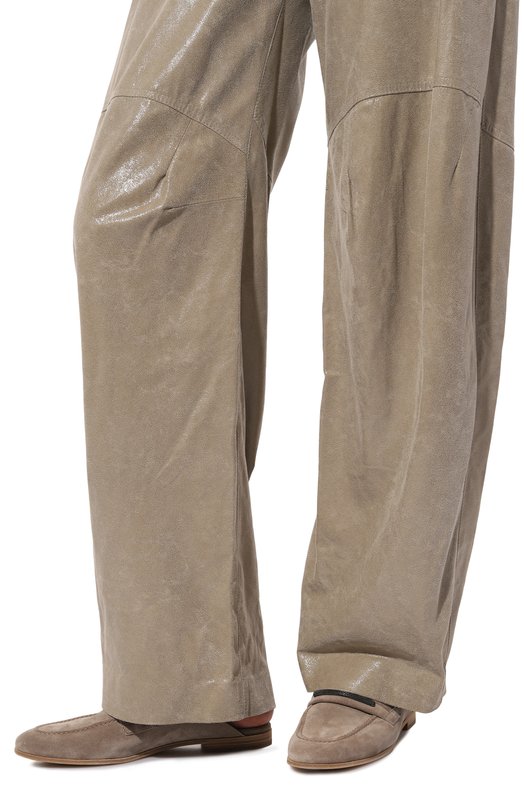 Замшевые сабо Brunello Cucinelli MZSFC2622 Бежевый  MZSFC2622 Фото 3