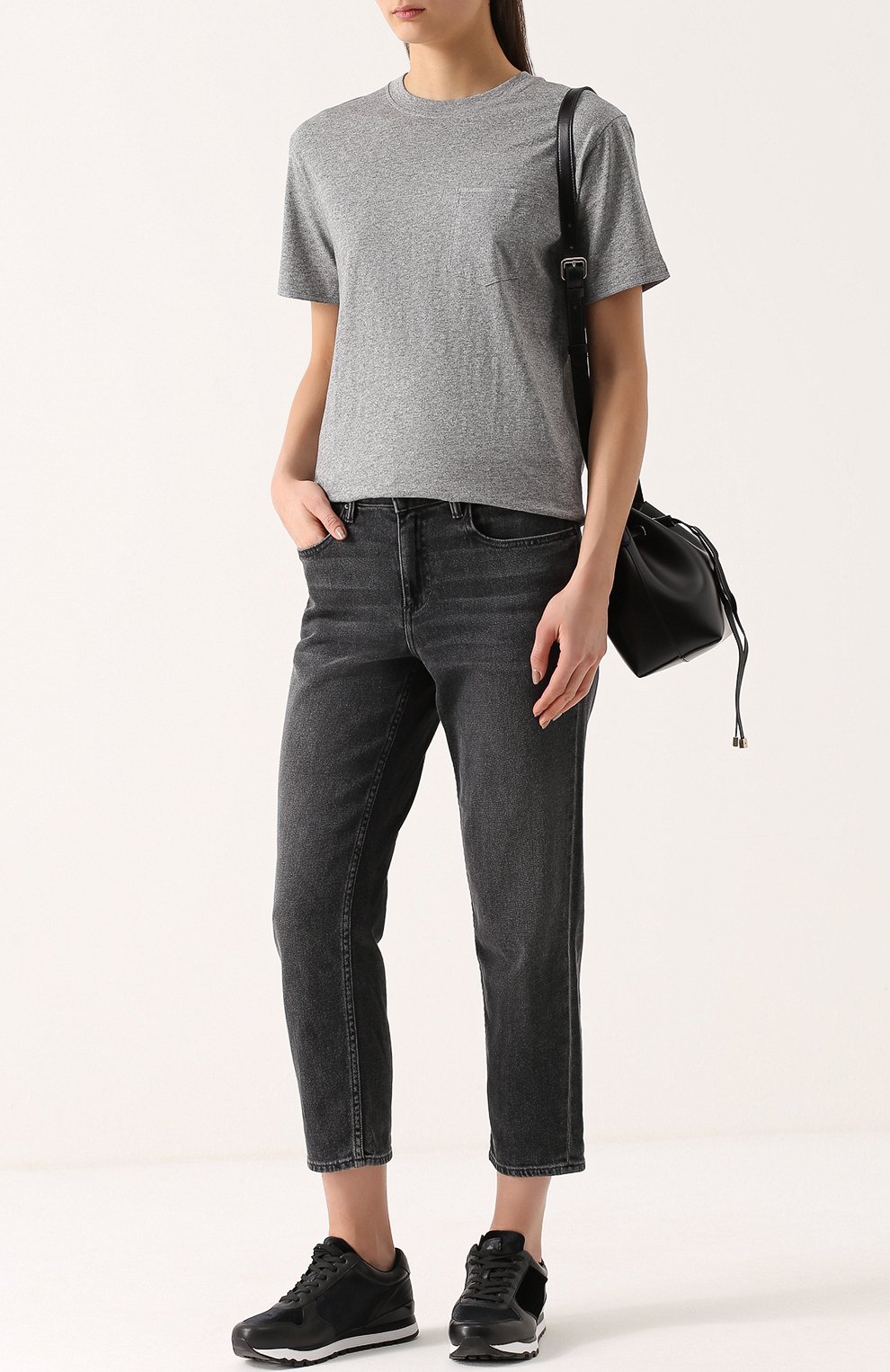 Хлопковая футболка с круглым вырезом и накладным карманом AECA WHITE, арт. P0CKET TEE LIGHT, фото 2