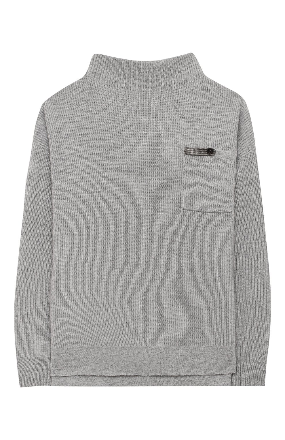 Кашемировый свитер BRUNELLO CUCINELLI серого цвета по цене 104500 руб., арт. B12MBD019C, фото 1 Кашемировый свитер BRUNELLO CUCINELLI, арт. B12MBD019C, фото 1