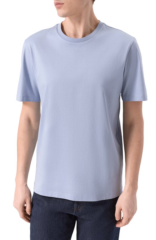 Хлопковая футболка HUGO 50542969 Голубой  50542969 Фото 3