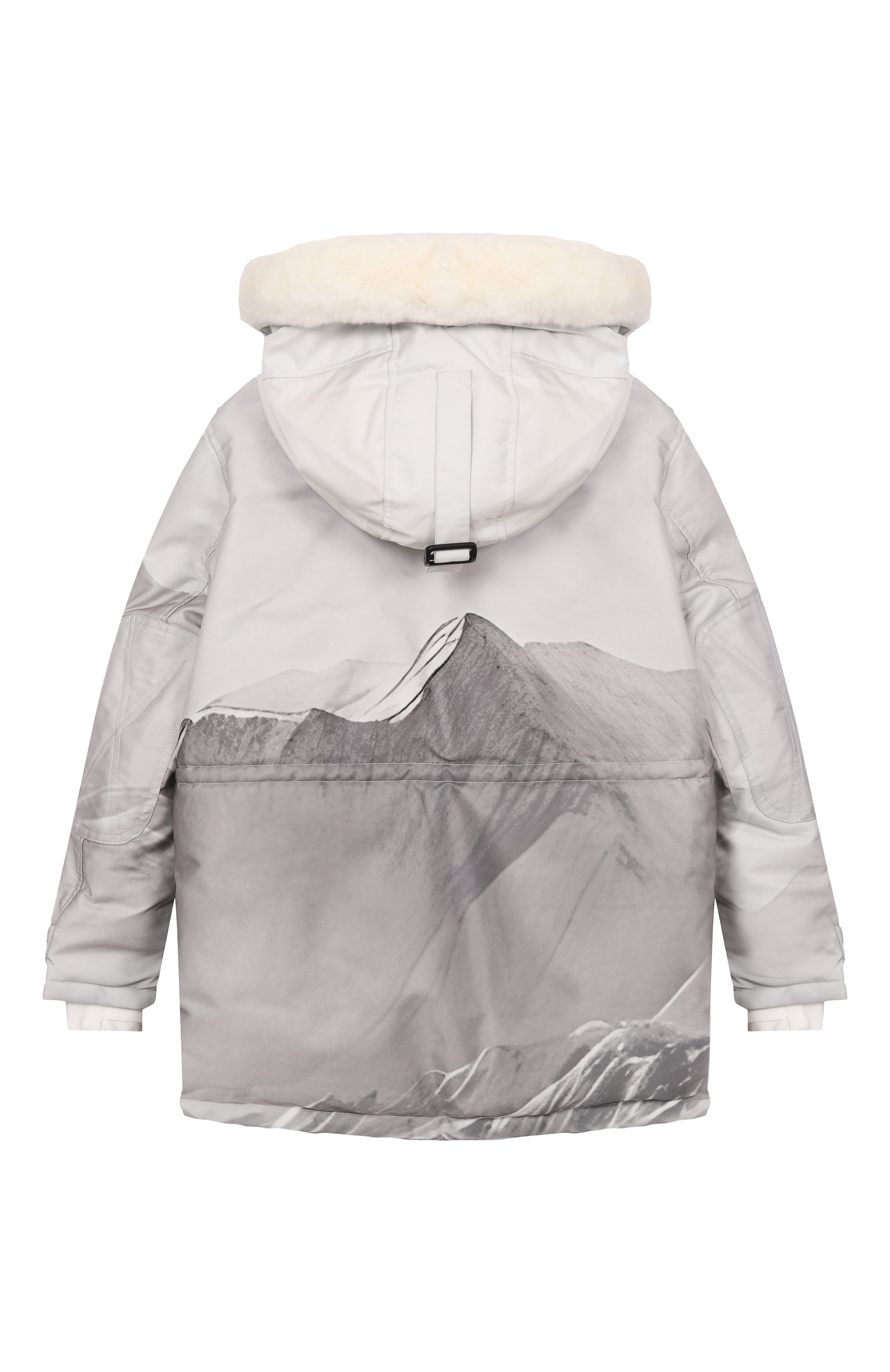 Пуховик с отделкой из кролика YVES SALOMON ENFANT, арт. 26WEM900XXT20G/8-10, фото 2