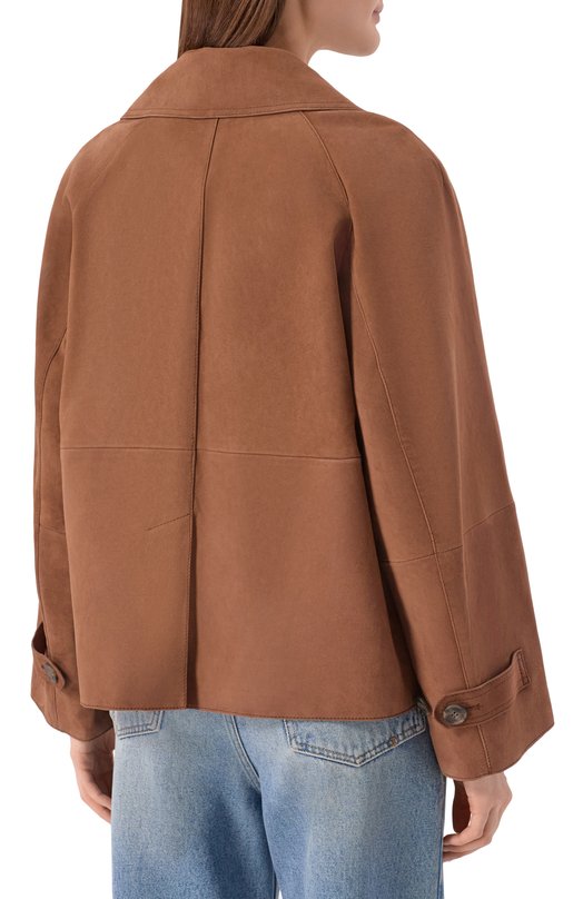 Замшевая куртка Weekend Max Mara WKDS0SPIR0 Коричневый  WKDS0SPIR0 Фото 4