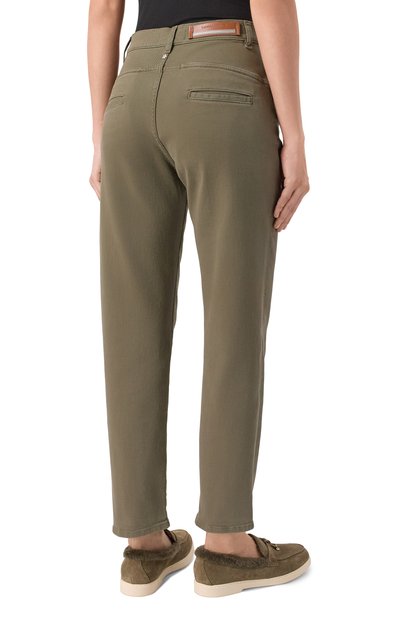 Джинсы LORENA ANTONIAZZI хаки цвета по цене 57550 руб., арт. PA19E/4049, фото 4 Джинсы LORENA ANTONIAZZI, арт. PA19E/4049, фото 4