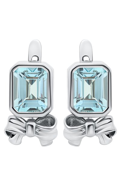 Женские серьги с бантами и топазами MOONKA, арт. BW-925SL-EA00-TPZ