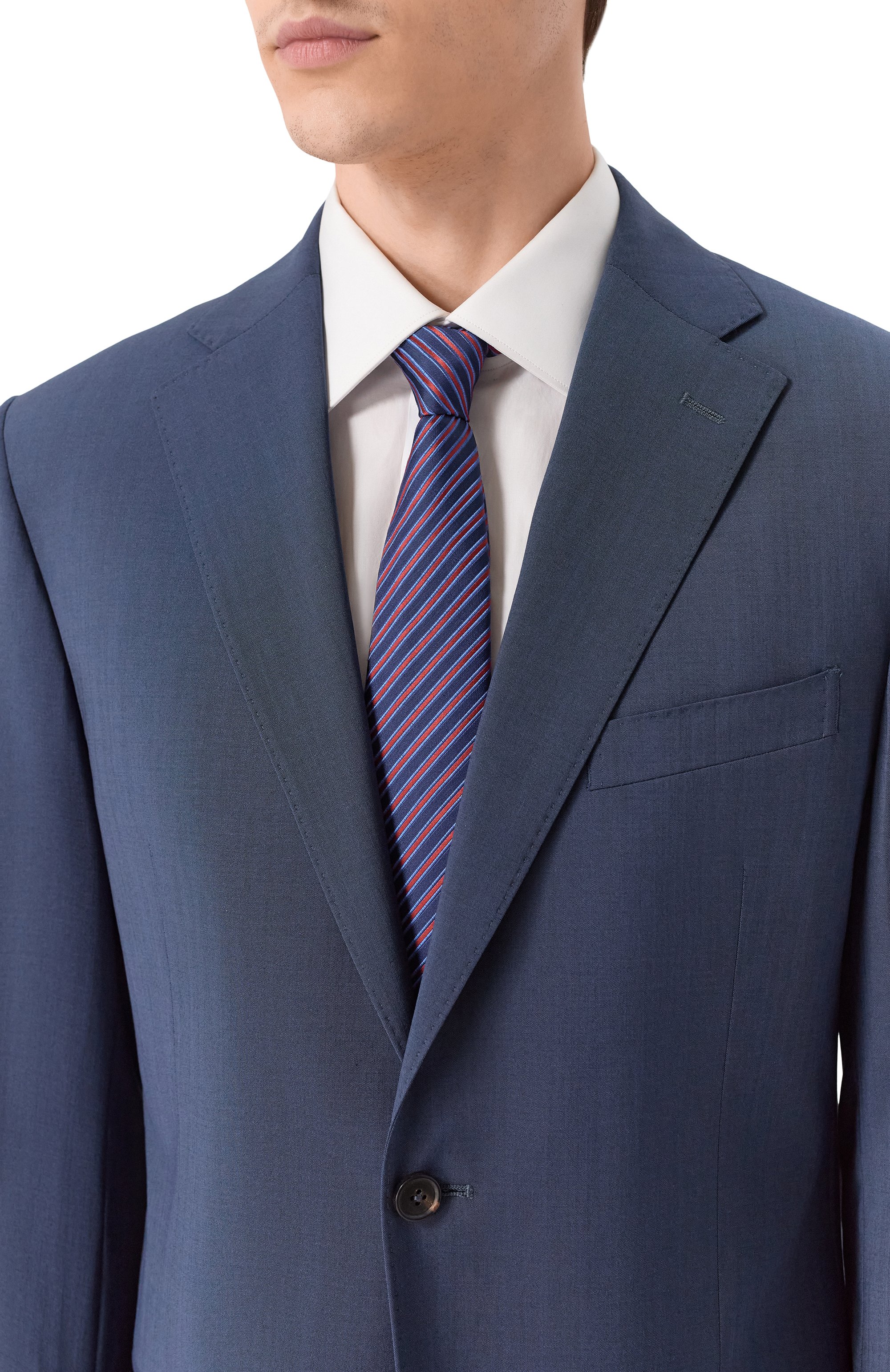 Галстук из шелка и хлопка GIORGIO ARMANI, арт. GM000800/TE20409, фото 2