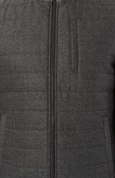 Мужской комбинированный жилет CAPOBIANCO темно-серого цвета, арт. 15M146.FLNY. | Фото 5 (Материал внешний: Шерсть; Материал утеплителя: Шерсть; Мужское Кросс-КТ: жилеты-тонкие; Материал сплава: Проставлено; Материал подклада: Синтетический материал; Драгоценные камни: Проставлено; Длина (верхняя одежда): Короткие; Стили: Кэжуэл)