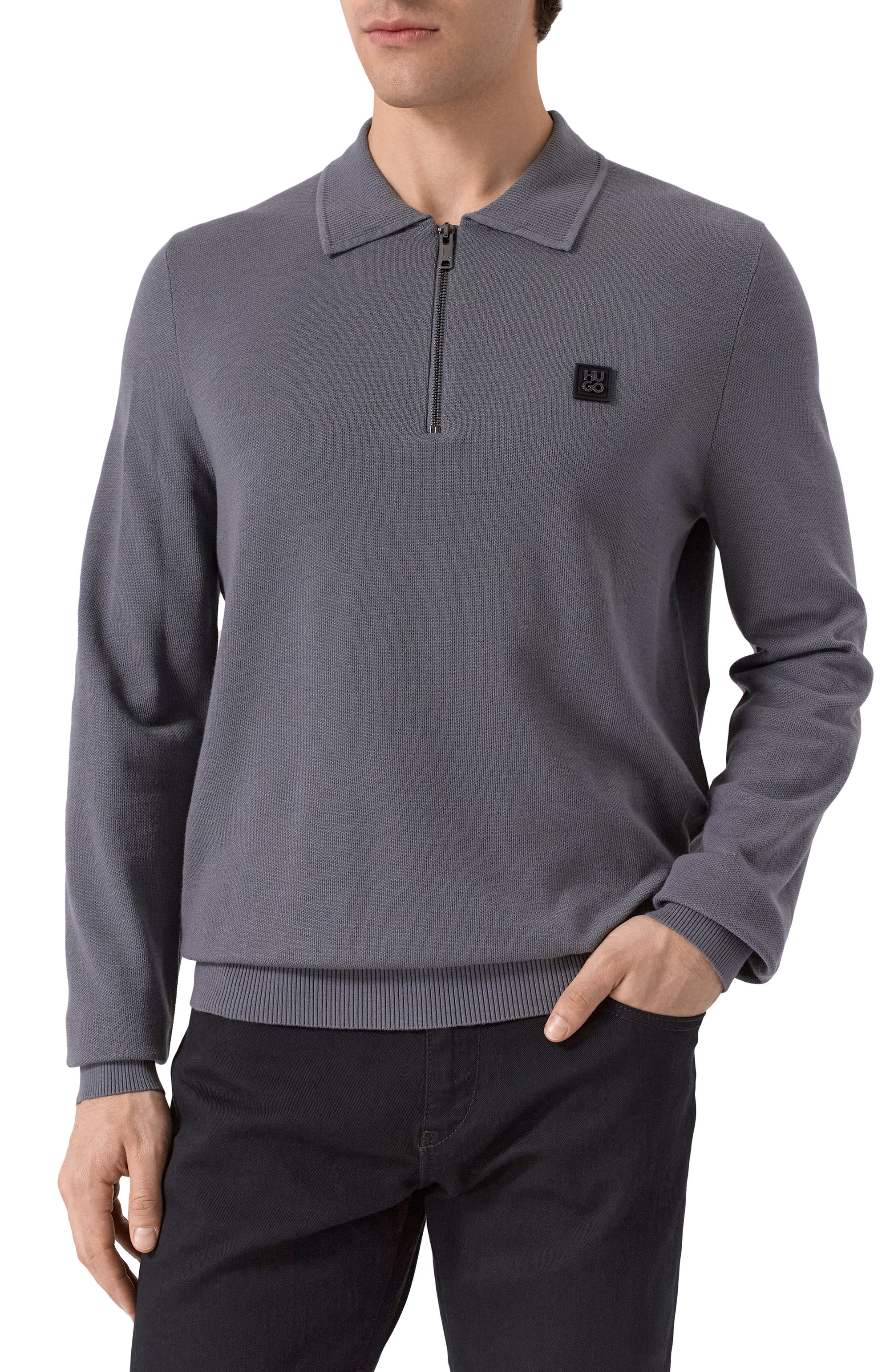 Хлопковое поло HUGO, арт. 50533346, фото 3