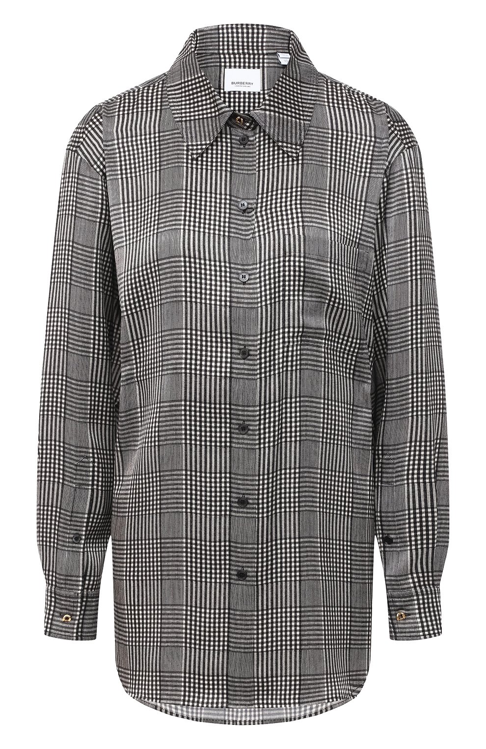 Шелковая рубашка BURBERRY серого цвета по цене 132000 руб., арт. 8030903, фото 1 Шелковая рубашка BURBERRY, арт. 8030903, фото 1
