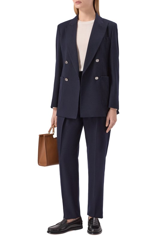 Шерстяной жакет Max Mara ST0P Синий  ST0P Фото 2